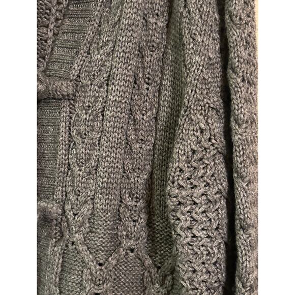 Fieldgear Gray Cable Knit Cardigan Size L - Picture 5 of 5